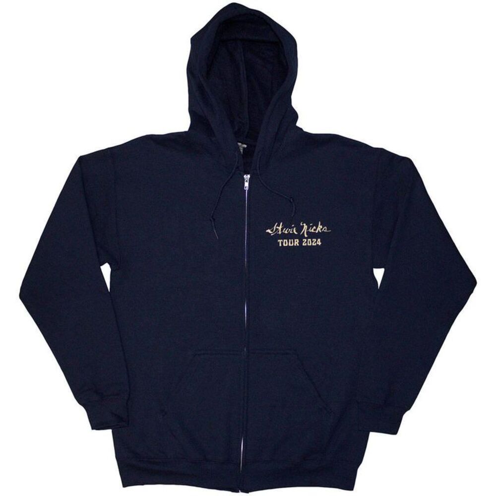 Stevie Nicks Unisex Adult Tour �'24 Live Photo Back Print Full Zip Hoodie / Navy